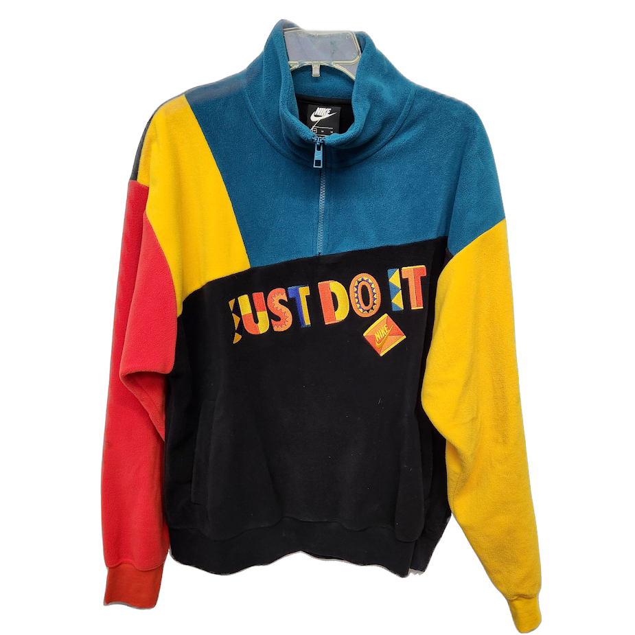 Color block fleece pullover deals